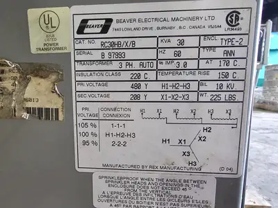 Used BEAVER RC30HB/X/B Transformers British Columbia CA | Lenmark #1743731