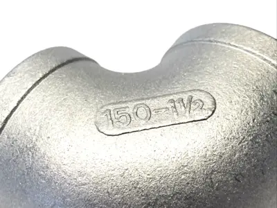 4464K18 | 304 SS Threaded Pipe Fitting, Low-Pressure, 90 Deg. Elbow 1-1/2" NPT 5PK - New – Open box