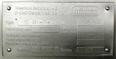 Westfalia MSD 130-01-076 warm milk separator, 316 SS.
