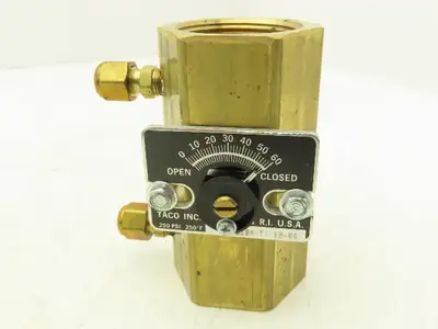 Taco CS125-T4 Circuit Setter Ball Valve 250 PSI 1-1/4" NPT W/Memory Stop