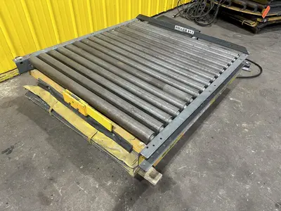 4,000 LBS X 60" X 48" ECONO LIFT HYDRAULIC SCISSOR LIFT TABLE WITH ROLLER CONVEYOR TOP, 115 VOLT: STOCK #20962