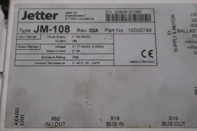 JETTER JM-108 REV 02A PART NO 10000749 Servo Drive STOCK H1068A