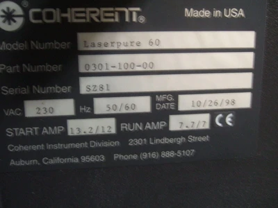 COHERENT Does Not Apply Medical & Lab Equipment Power Supplies | Amiron Machinery (5)