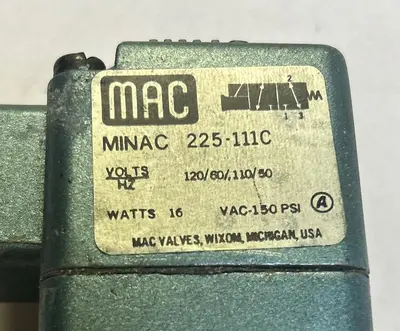 Used MAC VALVES 225-111C Solenoid Valves | Surplus Asset Holdings #1219986