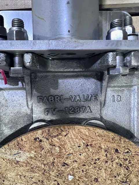 10" Fabri-Valve Stainless Steel Knife Gate Valve, Air Operated