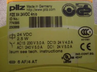 Pilz PZE X4 Safety Relay Monitor Expander Module Used
