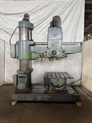 5' X 15" WEBO RADIAL ARM DRILL. STOCK # 0222126