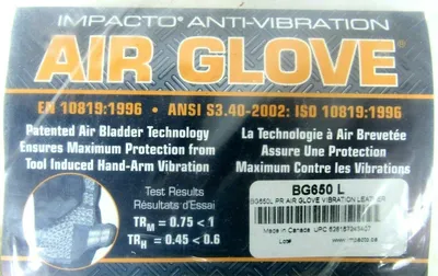 NEW LOT OF 9 IMPACTO BG650 ANTI-VIBRATION GLOVE LARGE BG650L