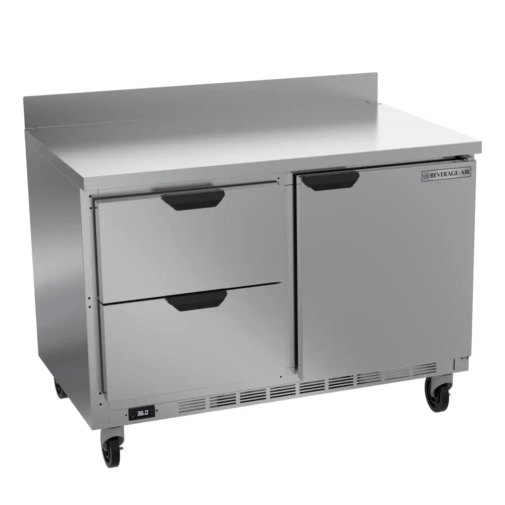Beverage-Air WTRD48AHC-2 48" Worktop Refrigerator W/ (2) Section, 115v