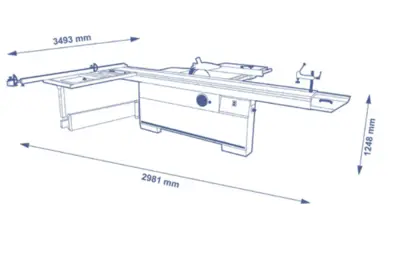 SCM minimax sc 4e Sliding Table Saw (1-phase or 3-phase)