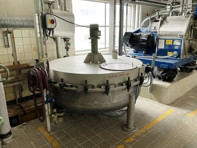 Krettek ProCent P 63 B Pilot horizontal peeler centrifuge, 316L SS.