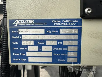 Used 2004 ACCUTEK 42-SL1-100 Labelers | Star Industries #1253404