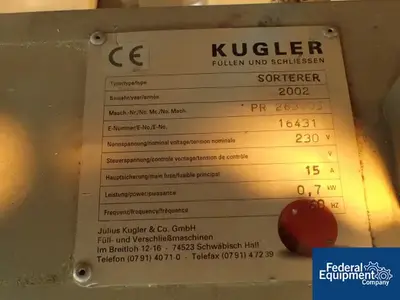 USED Kugler Kugler Monoblock Volumetric Filling Line, Model Flexofill