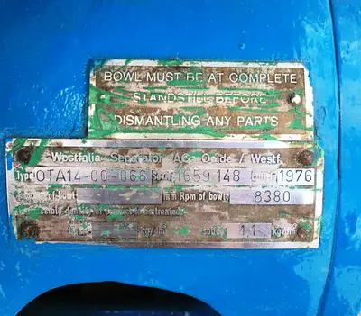 Westfalia OTA 14-00-066 oil purifier, SS.