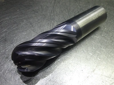 Hanita 1" 5 Flute Carbide CR Endmill 1" Shank .375"R 5V0E25008SW-R375TA (LOC1371A)