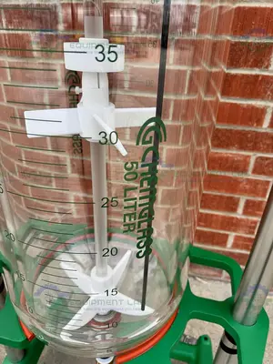 New | in-Stock CHEMGLASS 50 LITER JACKETED GLASS REACTOR W/ ZERO DEAD SPACE DRAIN VALVE MFG 20 Reactors California US | Equipment Lab #1266141