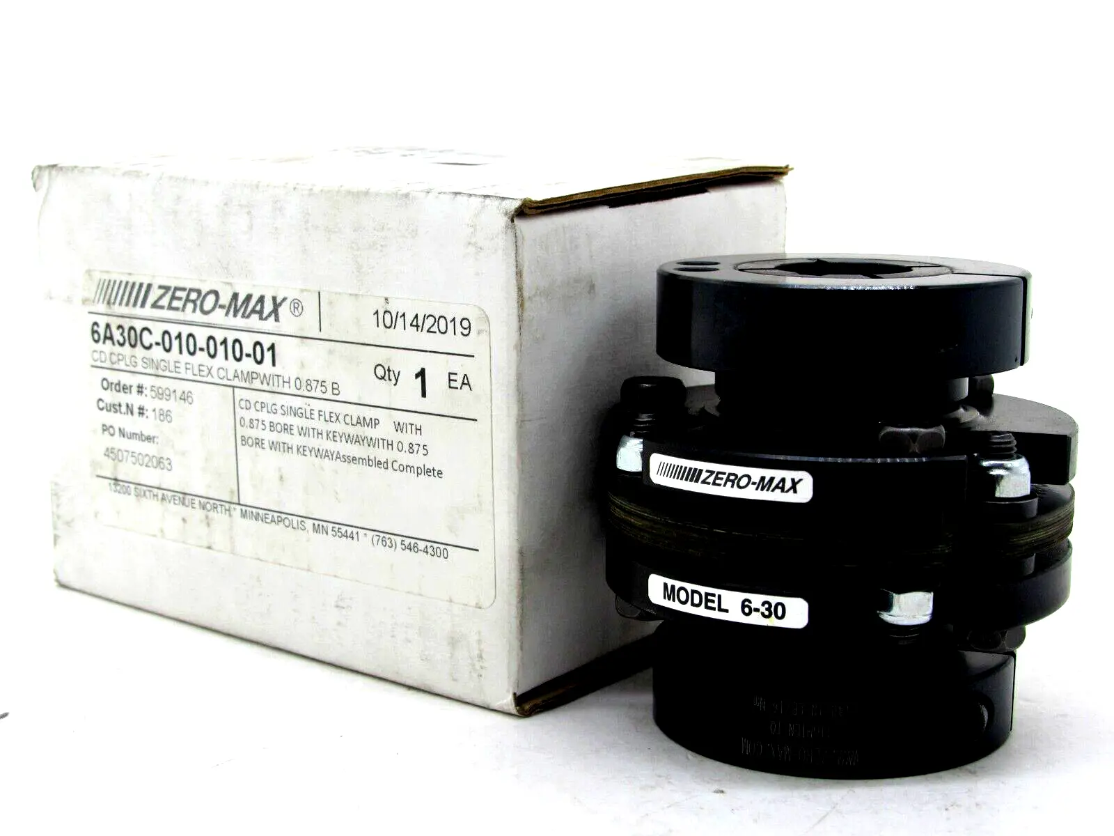NEW ZERO MAX 6A30C-010-010-01 COMPOSITE DISC COUPLING 6A30C01001001
