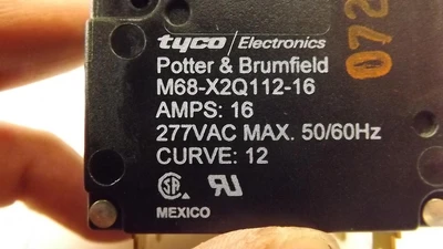 Used TYCO ELECTRONICS POTTER & BRUMFIELD _UNKNOWN_ Circuit Breakers Texas US | OCO Industrial #1685281