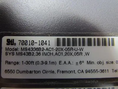 STI MS4336B2-AC1-20X-05R-U-W Light Curtain Controller No Cables 115VAC