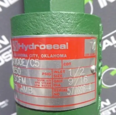 Hydroseal 1CXV00E/C5 Pressure Relief Valve 333 SCFM Capacity No Box New
