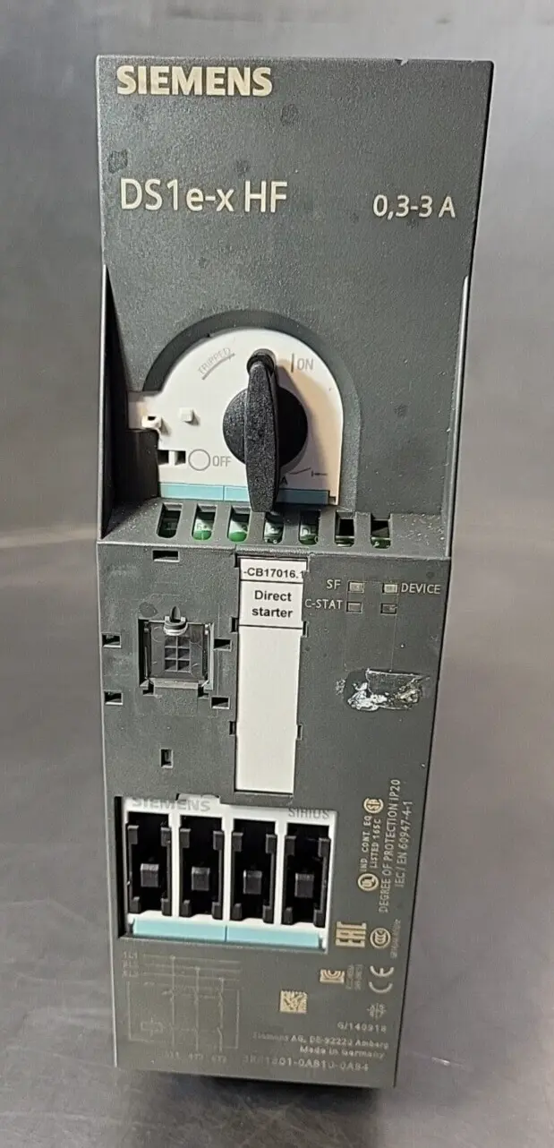 Siemens DS1e-x HF 3RK1301-0AB10-OAB4 G/140918 2,4-8A Motor Starter(BIN3.5.3)
