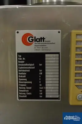 USED Glatt Glatt GPCG 3 Fluid Bed Dryer Granulator