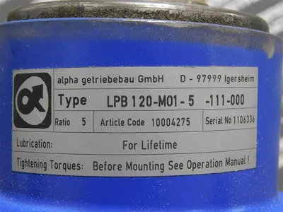 WITTENSTEIN alpha LPB120-M01-5-111-000 Planetary Gearbox Ratio 5 Used