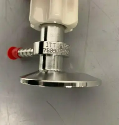 USED ITT PURE-FLO SAMPLE VALVE W/ 2" INLET & 1/4" OUTLET