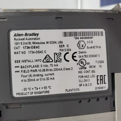 Used Allen-Bradley 1734-OE4C PLC Input & Output California US | American Industrial Supply Co. #1516867