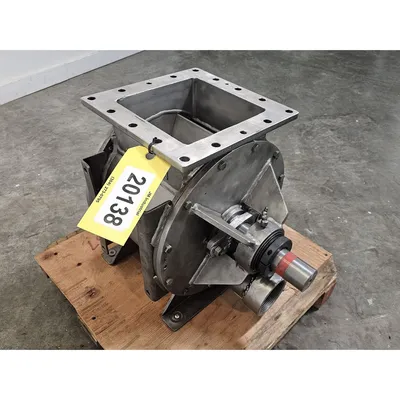 Used 8" Sq. Young Industries Stainless Steel Rotary Valve Blow-through [No Drive