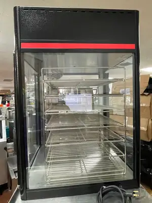 Used Hatco Used Hatco FSDT-2X Tall Two Door Warming Display Merchandiser w/ Rack - 120V Heated Cabinets & Displays Illinois US | Falcon Restaurant Supply #1375795