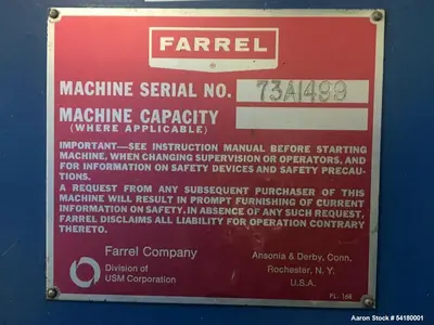 USED FARRELL 4-ROLL INVERTED "L"