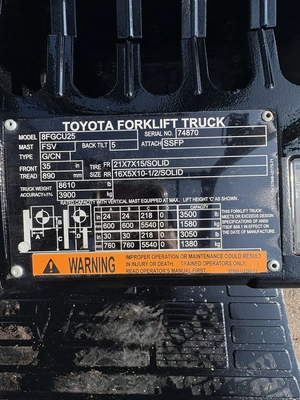 USED 2016 TOYOTA 8FGCU25