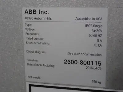 USED 2016 ABB IRB 2600