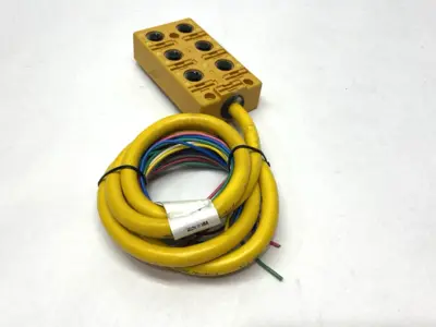 Used Turck Junction Box 6-Port M12 777000400 CABLE CUT TO 3' Electrical Boxes Michigan US | Maverick Industrial Sales #1402354
