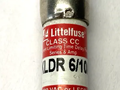 USED LITTELFUSE TIME-DELAY CURRENT-LIMITING FUSE CLASS CC 600V .6A LOT OF 5