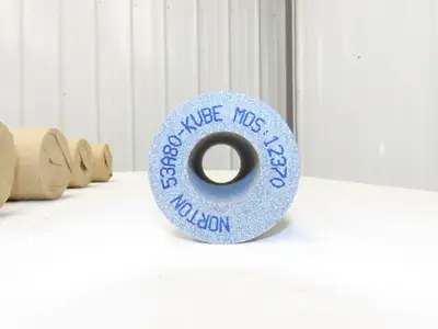 Norton 53A80-KVBE 80 Grit Grinding Wheel 2-5/8"OD x 4-3/8"W x 1-1/4"ID Lot of 10