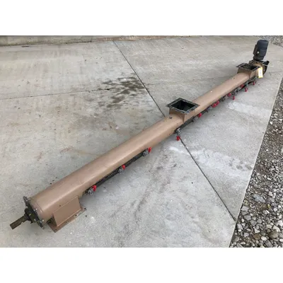 Used 7" dia. X 11'L Tubular Screw Auger Conveyor
