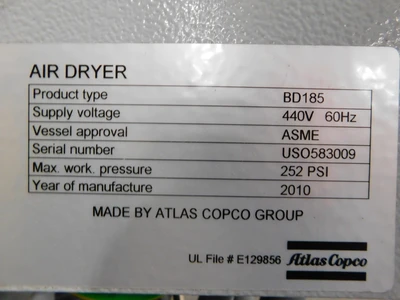 Used ATLAS COPCO _UNKNOWN_ Air Compressor Dryers Ohio US | Equipment Recovery Corp. #1330828