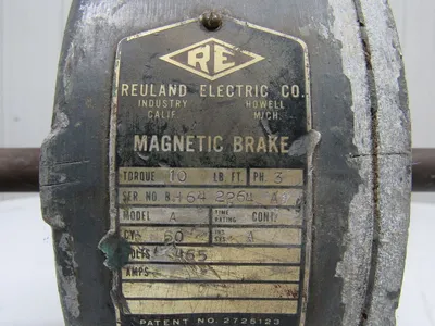 Reuland Electric Co. A Magnetic Brake Unit 465V 3PH Torque 10 ft. lbs. 1" Shaft