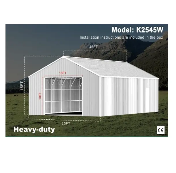 K2545W Unused 46FTx 25FT  Metal Garage