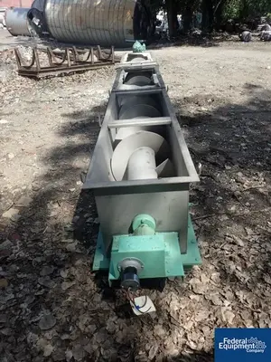 USED Spaans Manufacturing LTD. 20" X 201" Spaans Screw Conveyor, S/S, 5 HP