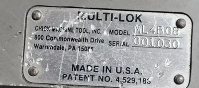 Used CHICK MODEL ML4B08 Misc Industrial Equipment Kentucky US | Aucto #686783
