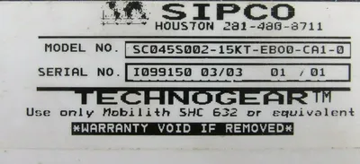 NEW SIPCO SC045S002-15KT-EBO0-CA1-0 GEAR REDUCER SC045S00215KTEBO0CA10