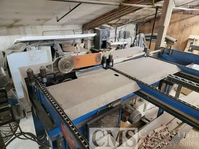 USED INDUSTRIAL WOODWORK FJS25 FINGER JOINT LINE LINE WITH ULTIMIZER SAW