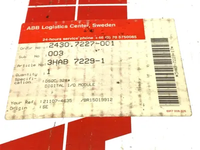 New | in-Stock ABB Digital I/O Module 24VDC DSQC328 PLC Input & Output Michigan US | Maverick Industrial Sales #1392609