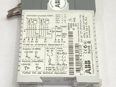 2TLA020052R1000 | ABB  Ver H Cat 4 Jokab Safety Vital 1 Safety Unit - Used