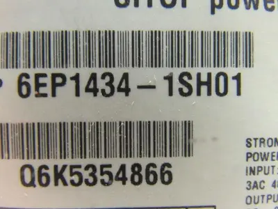 Siemens 6EP1434-1SH01 Sitop Power 10 Power Supply In 400-500V Out 24VDC 10A