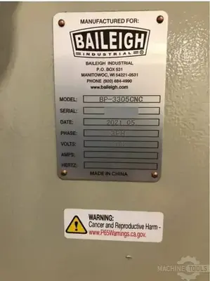 Used 2021 BAILEIGH BP-3305CNC Press Brakes Arizona US | KD Machinery #1340175