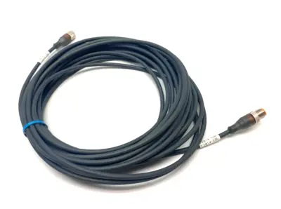 USED LUMBERG AUTOMATION DOUBLE END CONNECTION CORDSET M/F M12 5-PIN 10M